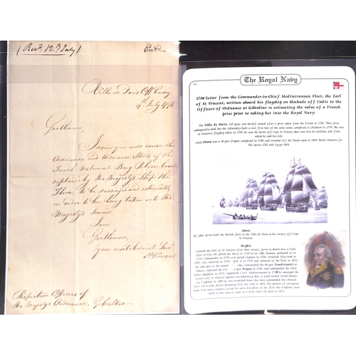 387 - Admiral John Jervis, Earl St. Vincent.  1798 (July 9) Order from the 