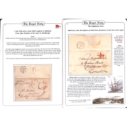 400 - 1795-1812 Entire letters from naval ships, all posted at British ports, comprising 1795 (May 14) let... 