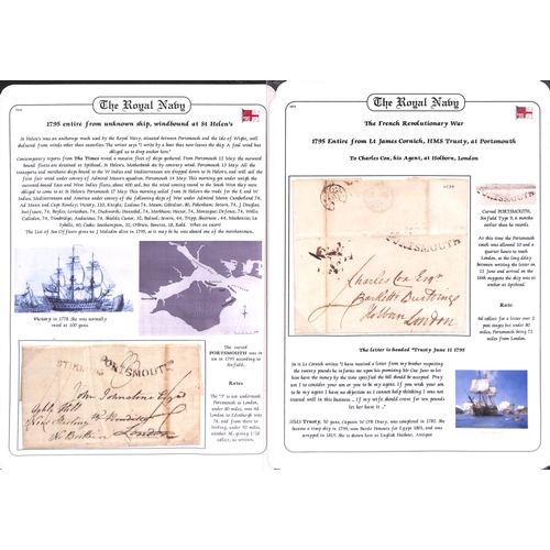400 - 1795-1812 Entire letters from naval ships, all posted at British ports, comprising 1795 (May 14) let... 