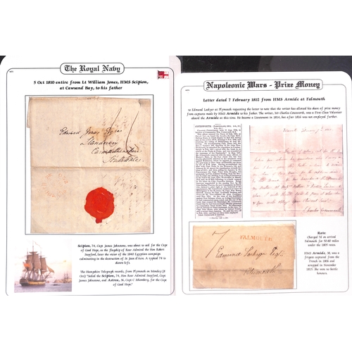 400 - 1795-1812 Entire letters from naval ships, all posted at British ports, comprising 1795 (May 14) let... 