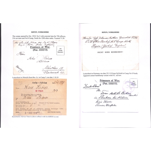 373 - 1916-19 Covers and cards (15) including 1917 3d registration envelope with violet oval 