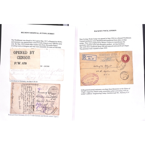 373 - 1916-19 Covers and cards (15) including 1917 3d registration envelope with violet oval 