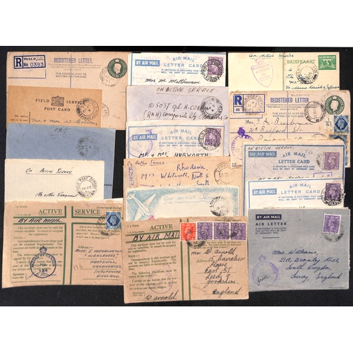 381 - 1939-46 Forces covers, from Aden, Middle East, Iceland (8), north Africa, Azores, G.B, Europe, U.S.A... 