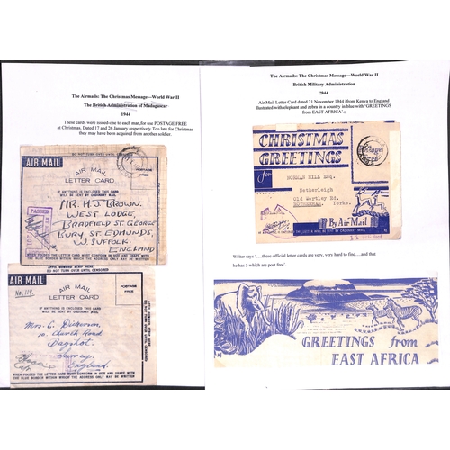 1942-44 Christmas air letters including 1942 air letter overprinted ...