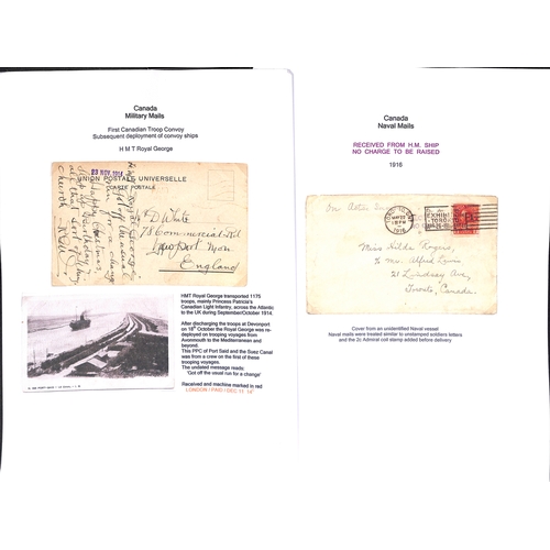 368 - Troopship Mail.  c.1905-45 Postcards and covers posted on British troopships, mainly WW1 but some ea... 