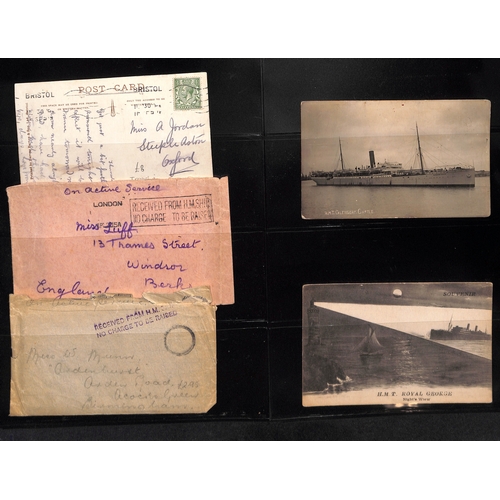 368 - Troopship Mail.  c.1905-45 Postcards and covers posted on British troopships, mainly WW1 but some ea... 