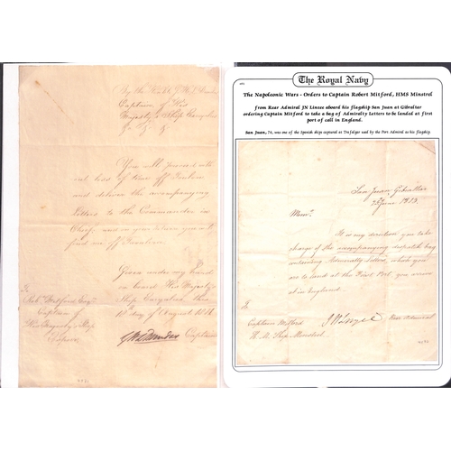 403 - 1808-13 Orders all to Robert Mitford, commanding H.M Sloop 