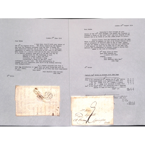 408 - 1814-29 Letters including 1816 letter from Cape Town to Scotland 