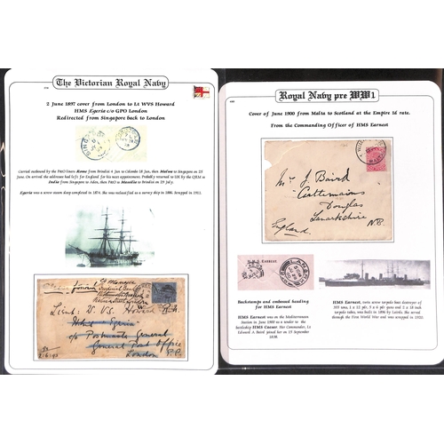 418 - 1851-1900 Covers, cards, letters and ephemera including official Admiralty envelopes to H.M.S 