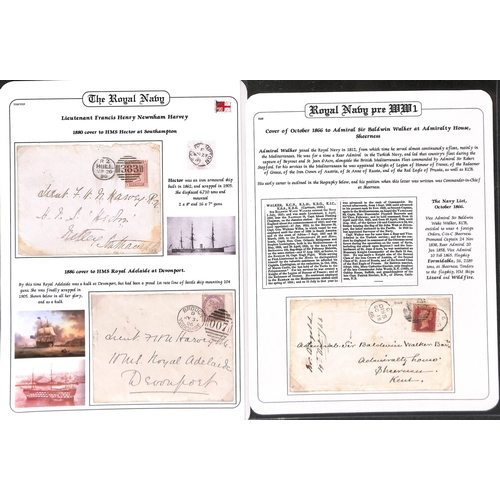 418 - 1851-1900 Covers, cards, letters and ephemera including official Admiralty envelopes to H.M.S 