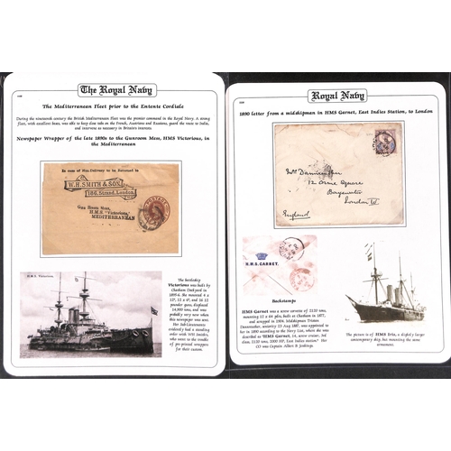 418 - 1851-1900 Covers, cards, letters and ephemera including official Admiralty envelopes to H.M.S 