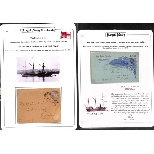 418 - 1851-1900 Covers, cards, letters and ephemera including official Admiralty envelopes to H.M.S 