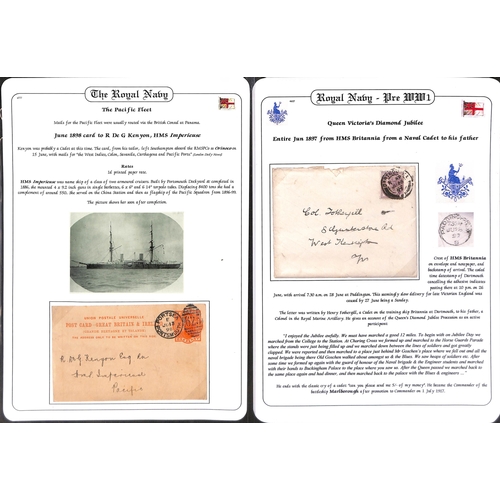 418 - 1851-1900 Covers, cards, letters and ephemera including official Admiralty envelopes to H.M.S 