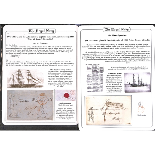 418 - 1851-1900 Covers, cards, letters and ephemera including official Admiralty envelopes to H.M.S 