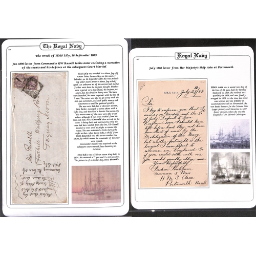 418 - 1851-1900 Covers, cards, letters and ephemera including official Admiralty envelopes to H.M.S 