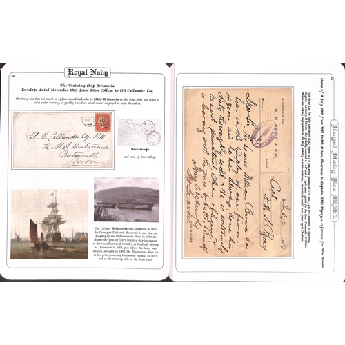 418 - 1851-1900 Covers, cards, letters and ephemera including official Admiralty envelopes to H.M.S 