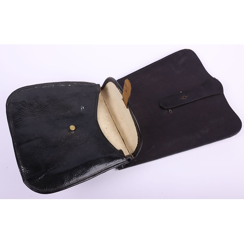 2 - Victorian Undress Sabretache of Field Officer of Rifle Volunteer Regiment 1880-90, patent leather sa... 