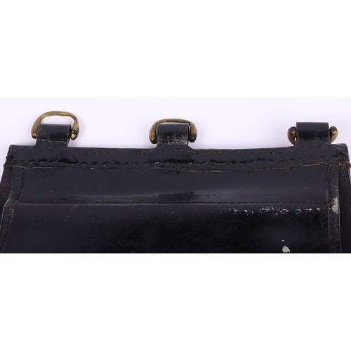 2 - Victorian Undress Sabretache of Field Officer of Rifle Volunteer Regiment 1880-90, patent leather sa... 