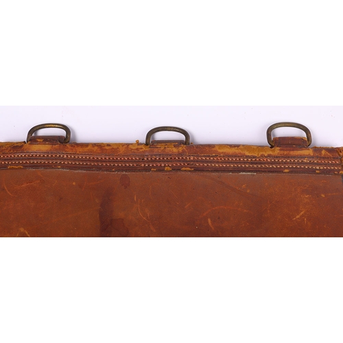6 - Victorian Headquarters Staff Officers Undress Sabretache, Russian leather example with gilt brass cr... 
