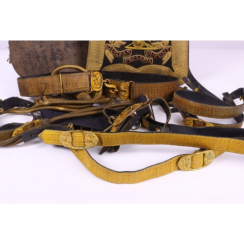 11A - Victorian Royal Horse Artillery Officers Sabretache in Named Tin with Accoutrements, fine example wi... 