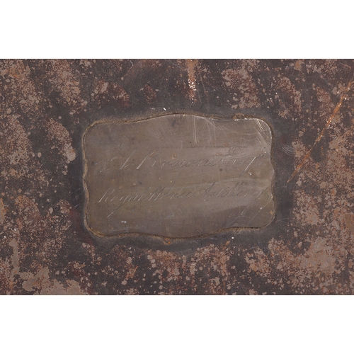 11A - Victorian Royal Horse Artillery Officers Sabretache in Named Tin with Accoutrements, fine example wi... 