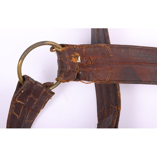 26 - Victorian Cavalry Officers Undress Waist Belt, with plain gilt brass rectangular waist belt clasp ha... 