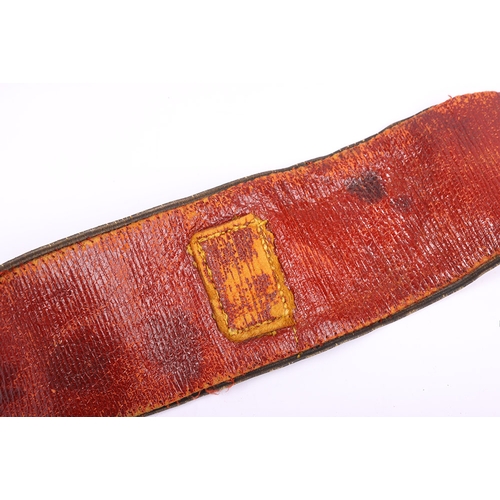 30 - Cavalry Officers Girdle Belt, Victorian leather backed girdle belt with regimental lace top, having ... 