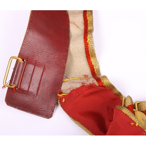 32 - Victorian / Edwardian Officers Full Dress Waist Sash, fine example of leather backed waist belt with... 