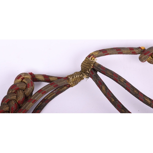 37 - British Army Officers Full Dress Aiguilettes, fine set of bullion knotted cord with crimson fleck an... 