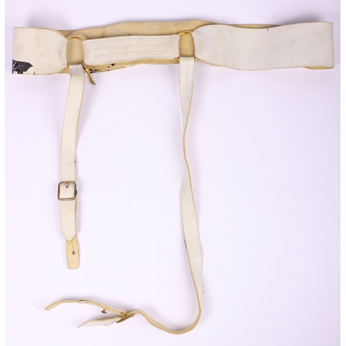 41 - Royal Scots Cross Belt Plate and Baldric, fine example of a rectangular gilt brass shoulder or cross... 