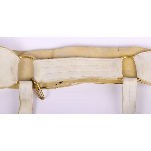 41 - Royal Scots Cross Belt Plate and Baldric, fine example of a rectangular gilt brass shoulder or cross... 