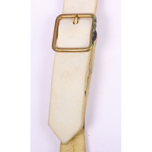 41 - Royal Scots Cross Belt Plate and Baldric, fine example of a rectangular gilt brass shoulder or cross... 