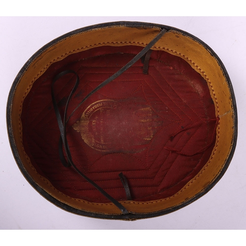 53 - Victorian Hussars Regiment Pill Box Cap, fine blue cloth pill box cap with lace band to the centre, ... 