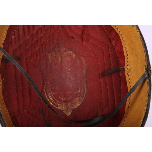 53 - Victorian Hussars Regiment Pill Box Cap, fine blue cloth pill box cap with lace band to the centre, ... 