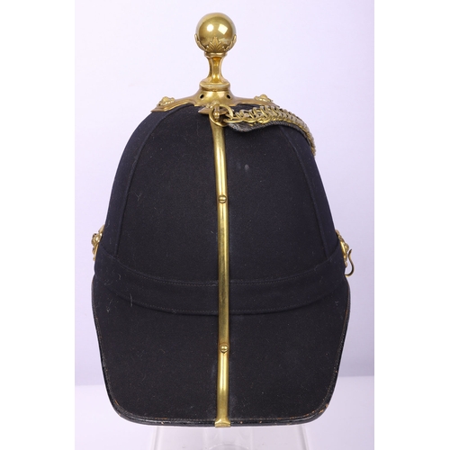 72 - Post 1902 Royal Artillery Officers Home Service Helmet, good example of a blue cloth officers home s... 