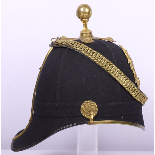 72 - Post 1902 Royal Artillery Officers Home Service Helmet, good example of a blue cloth officers home s... 