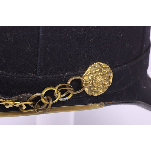 72 - Post 1902 Royal Artillery Officers Home Service Helmet, good example of a blue cloth officers home s... 