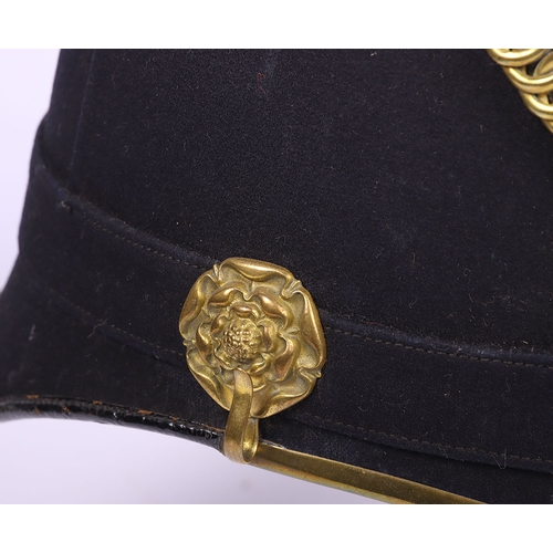 72 - Post 1902 Royal Artillery Officers Home Service Helmet, good example of a blue cloth officers home s... 