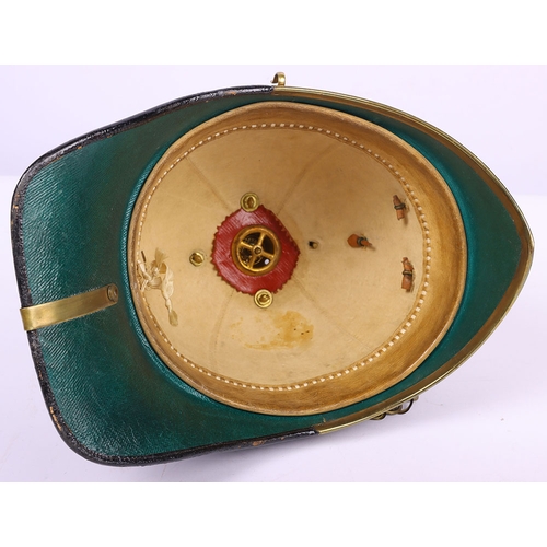 72 - Post 1902 Royal Artillery Officers Home Service Helmet, good example of a blue cloth officers home s... 