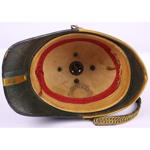 73 - Victorian Royal Army Medical Corps Officers Home Service Helmet, good example of a blue cloth home s... 
