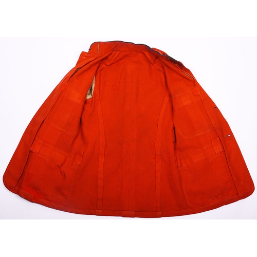 101 - Victorian Other Ranks scarlet tunic for a private of the Fife Volunteers. 4 pocket wool tunic with b... 