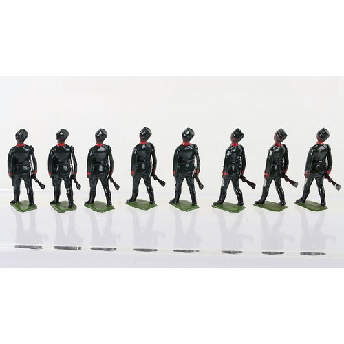 150 - Britains from set 197, Gurkhas Rifles, 1st King’s Own (The Malaun Regiment), 1950s, eight infantry m... 
