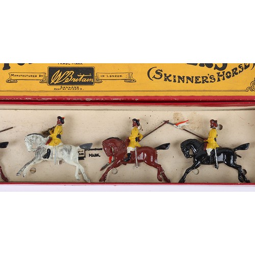 151 - Britains boxed set 271, 1st Duke of York’s Own Lancers (Skinner’s Horse), circa 1930, four mounted c... 