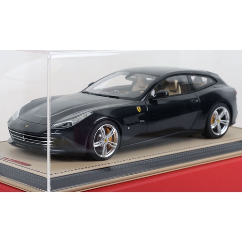 611 - MR Collection Models (Italy) Ferrari GTC4 Lusso 1:18 Scale, Blu Pozzi resin body, Ref no: FE019D, Li... 