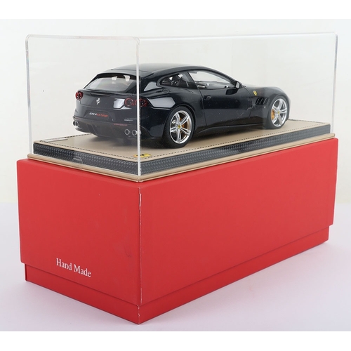 611 - MR Collection Models (Italy) Ferrari GTC4 Lusso 1:18 Scale, Blu Pozzi resin body, Ref no: FE019D, Li... 