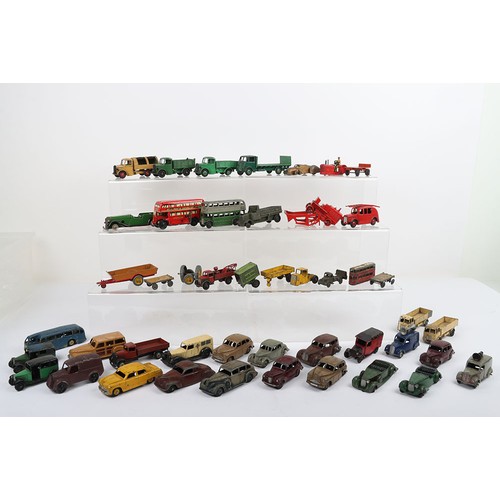 Collection of 1950s playworn Dinky toys, cars include Ford Sedan ...