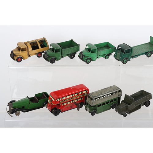 Collection of 1950s playworn Dinky toys, cars include Ford Sedan ...