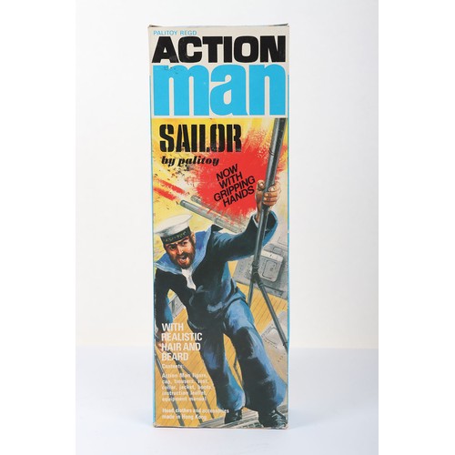356 - Vintage Action Man Sailor Empty Box, circa 1973, catalogue no: 34054 now with gripping hands, in exc... 