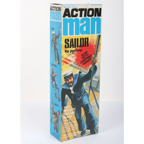 356 - Vintage Action Man Sailor Empty Box, circa 1973, catalogue no: 34054 now with gripping hands, in exc... 