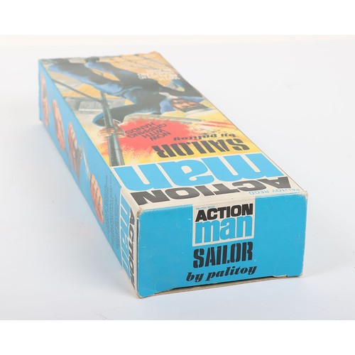 356 - Vintage Action Man Sailor Empty Box, circa 1973, catalogue no: 34054 now with gripping hands, in exc... 